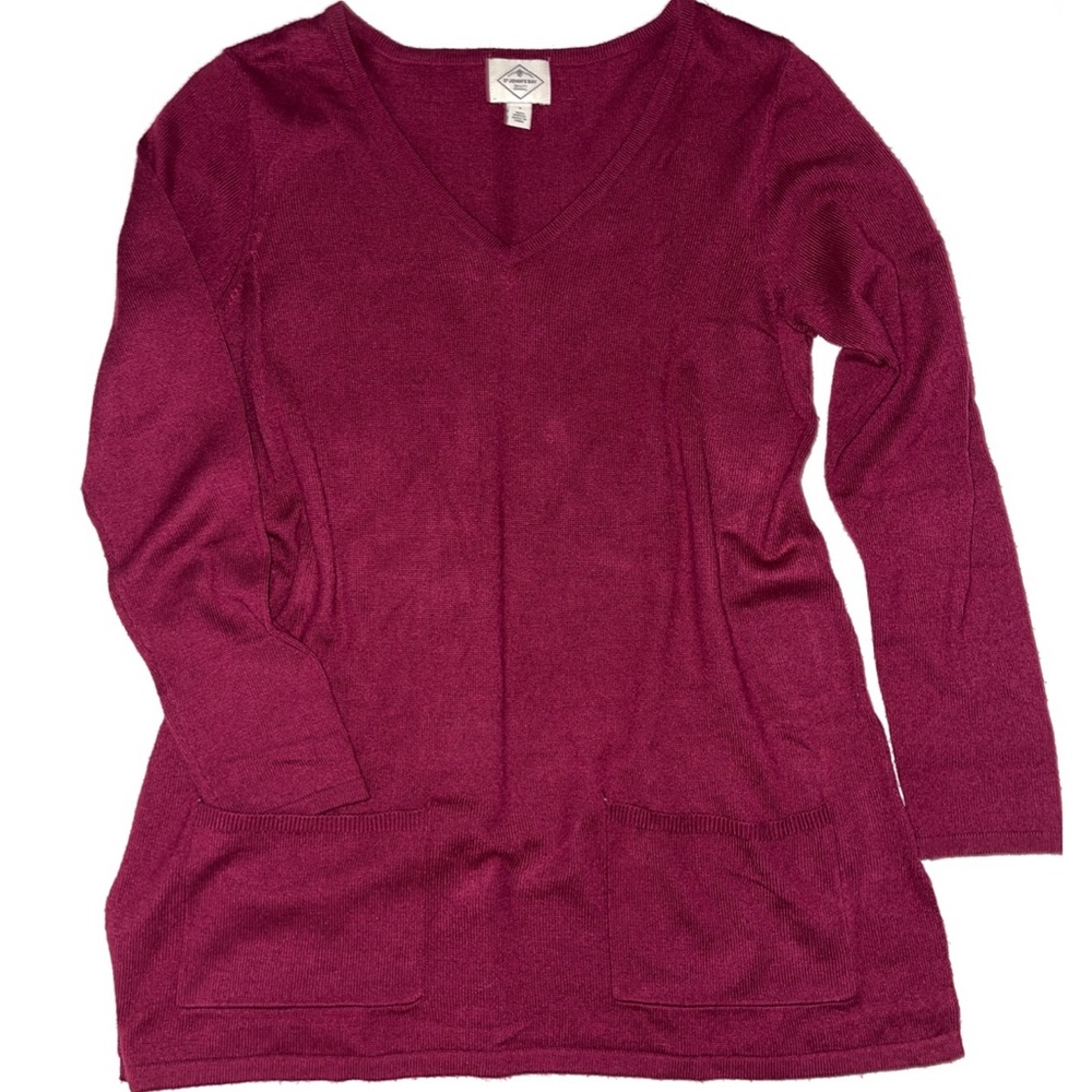 V-Neck Tunic Sweater